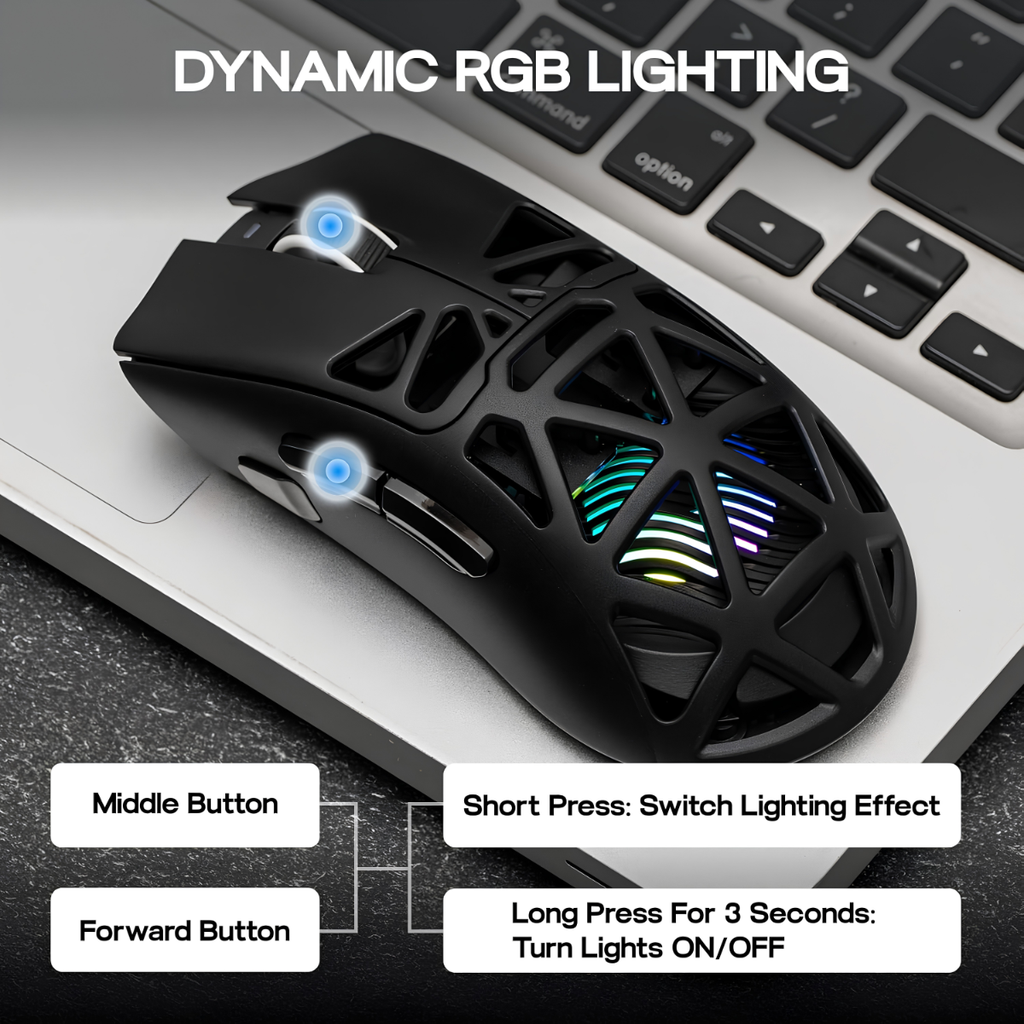 Elvoryx PulseCore™ Pro Wireless Gaming Mouse