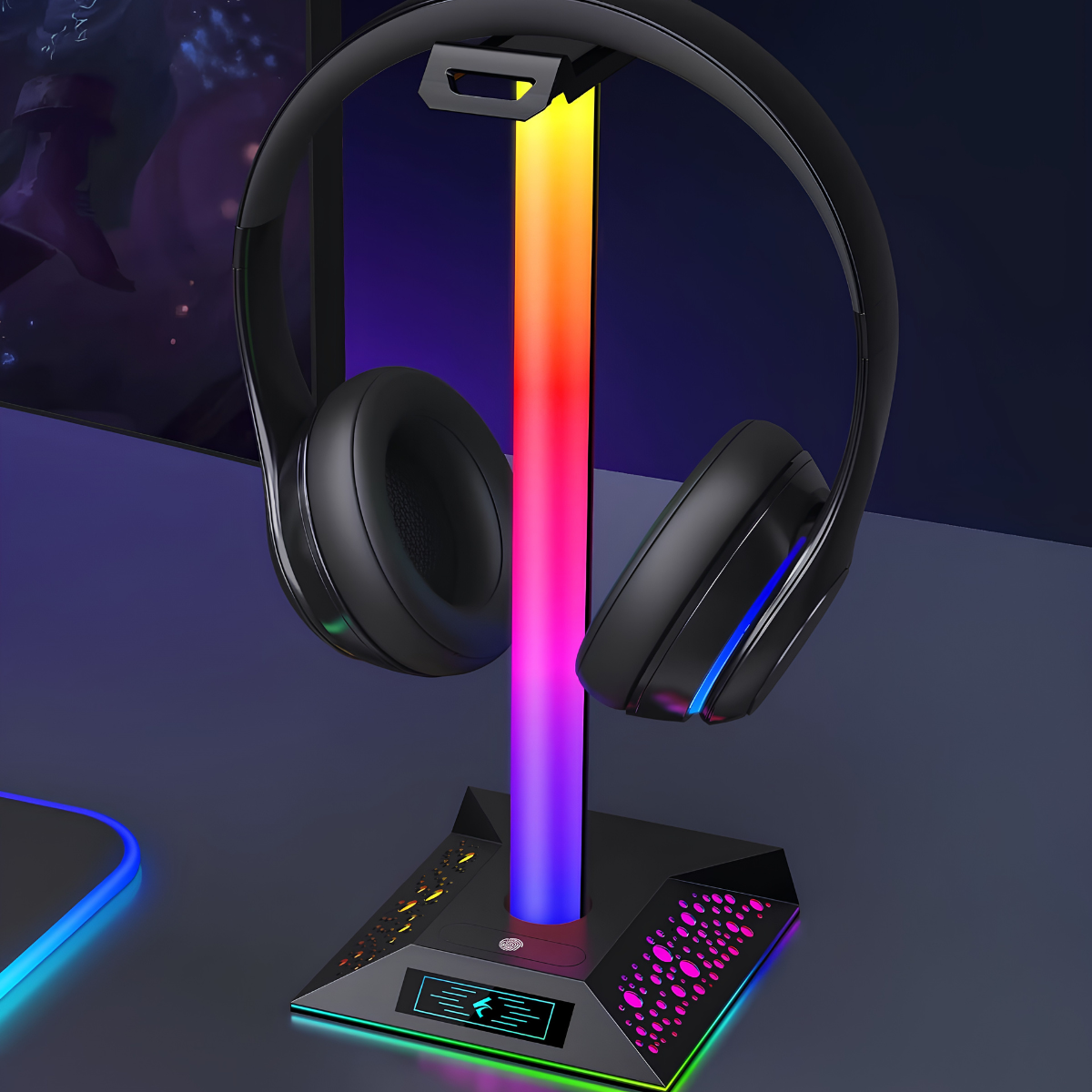 Elvoryx NovaDock™ RGB Headset Stand